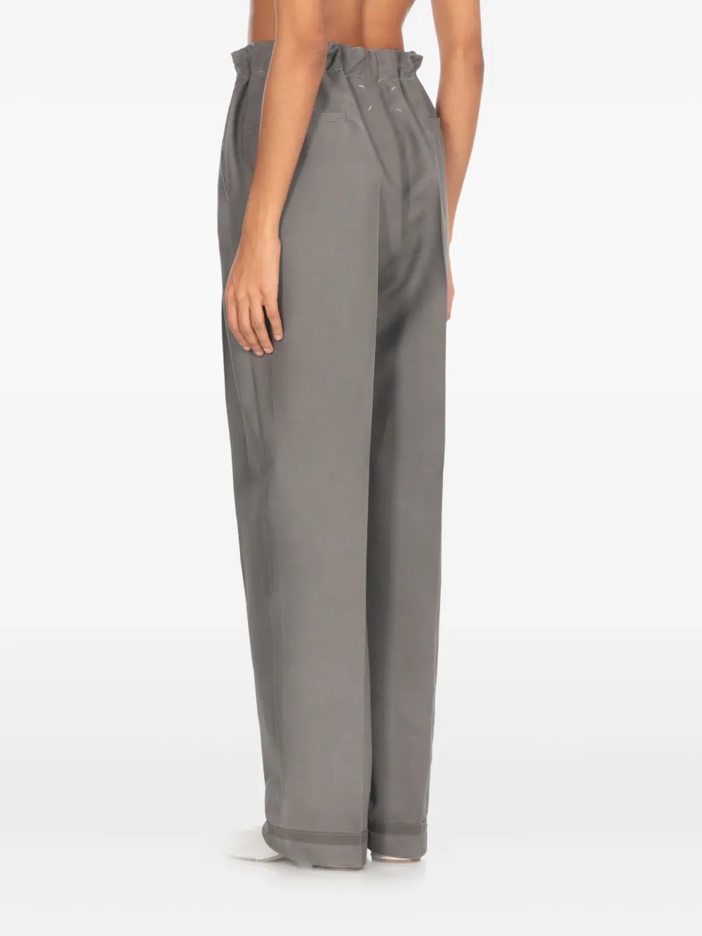 MM6 Maison Margiela Broek met trekkoordtaille Grijs