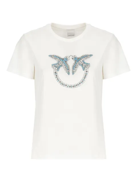 PINKO Love Birds studded T-shirt