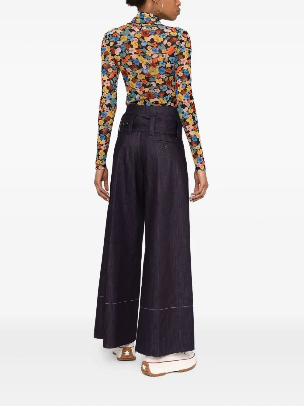 10 CORSO COMO Broek met wijde pijpen Blauw