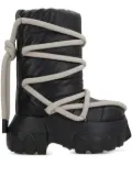 Rick Owens padded leather lace-up boots - Black