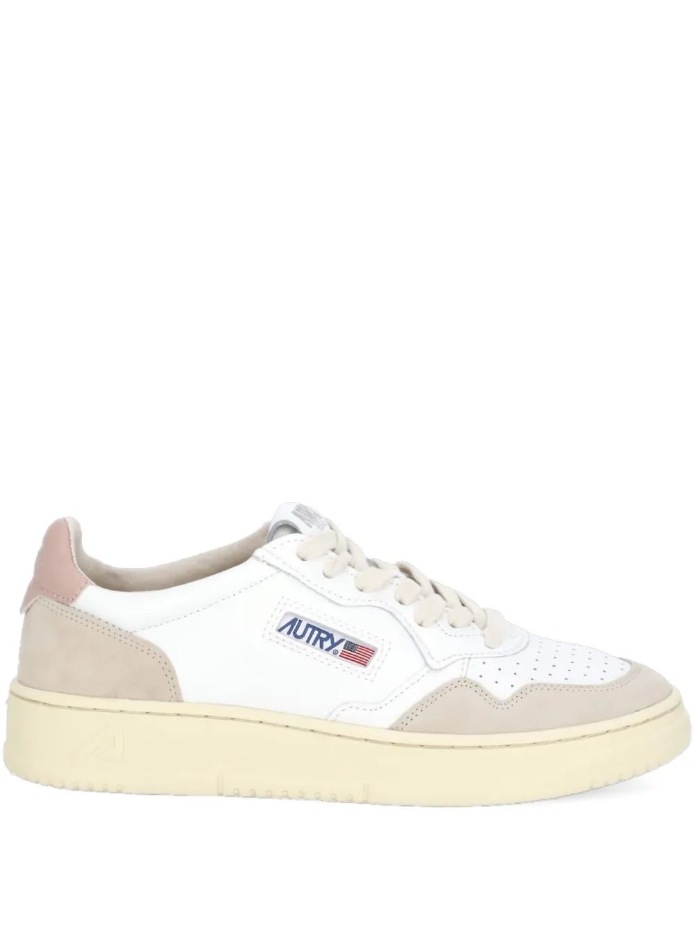 Autry leather panelled sneakers White