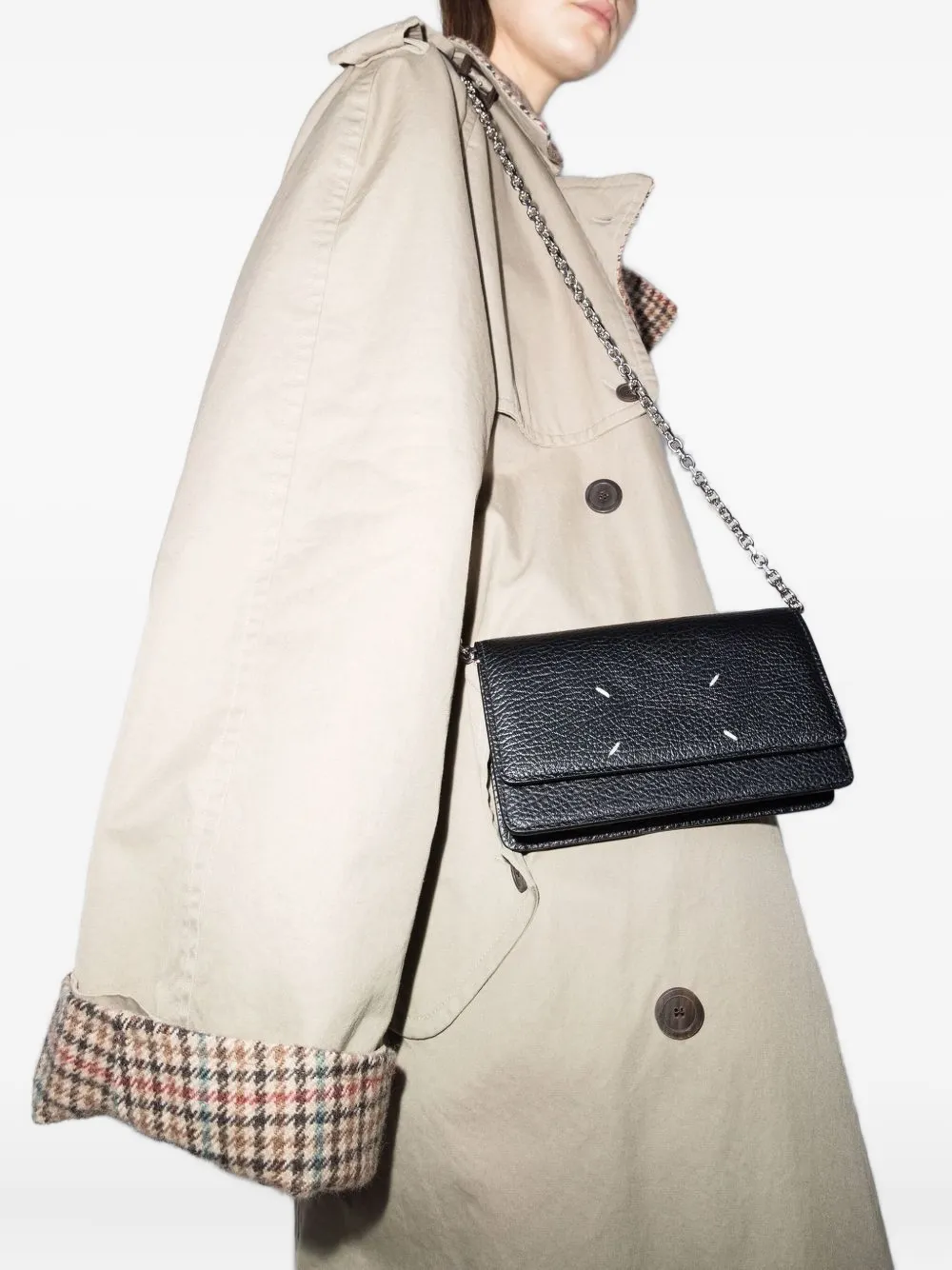 Maison Margiela chain-strap leather bag - Zwart