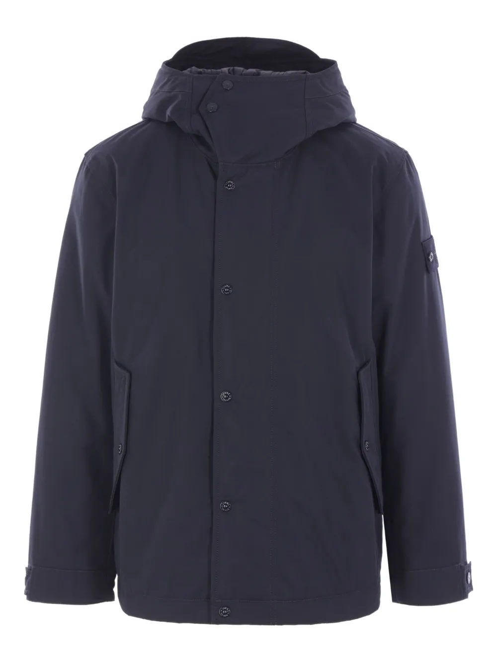 Stone Island hooded cotton jacket - Blu