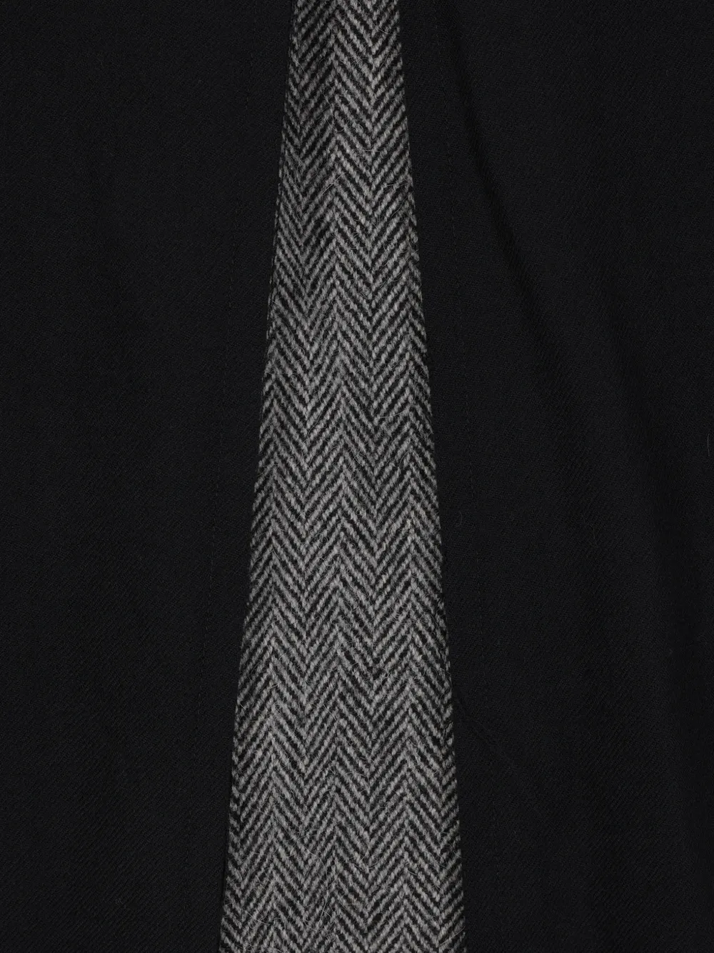  Yohji Yamamoto Herringbone Buttoned Coat - Black 