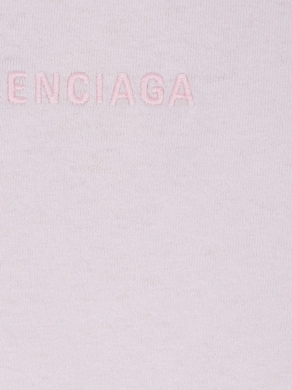 Balenciaga Katoenen T-shirt met geborduurd logo Roze