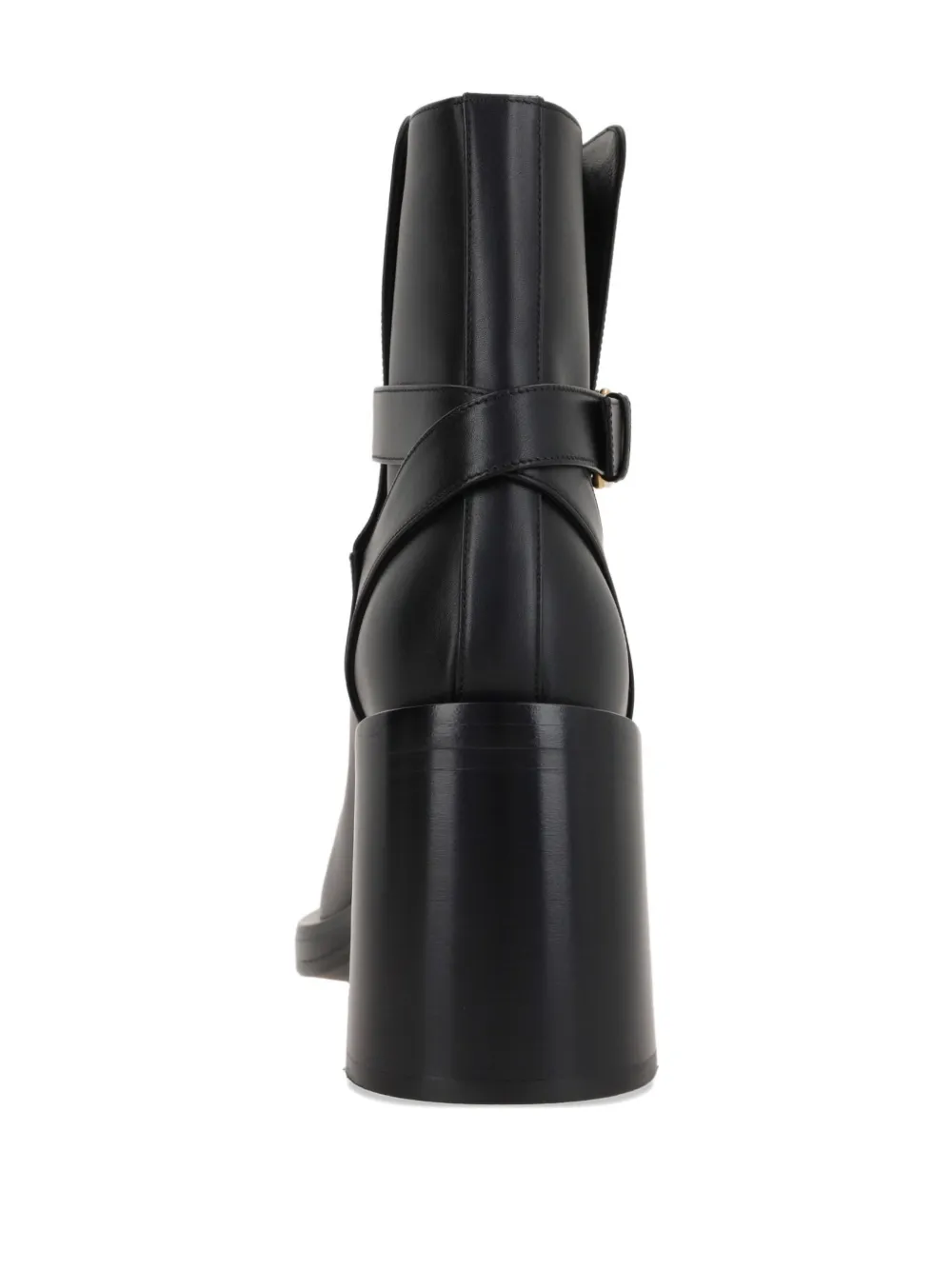 Valentino Garavani 70mm buckle-strap logo boots Black