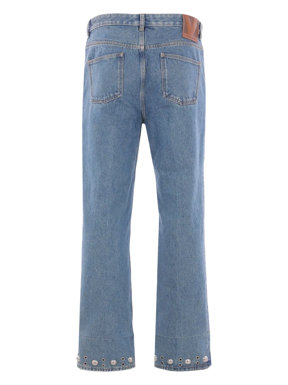Valentino Garavani logo-patch jeans - Blauw