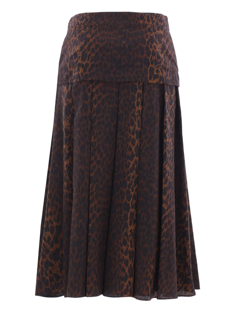 Balenciaga Plooirok met luipaardprint - Bruin