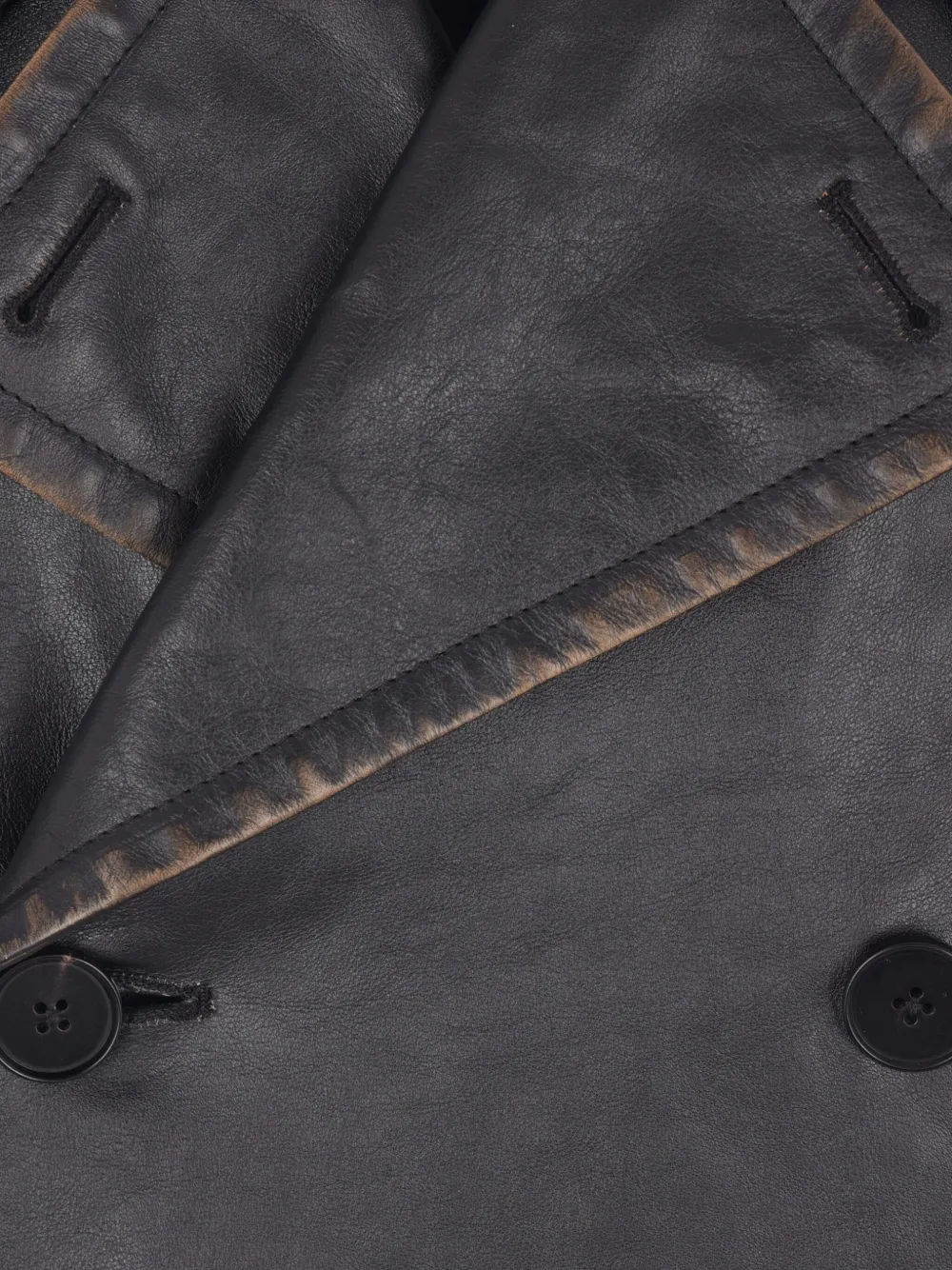 Jil Sander Leren jack Zwart