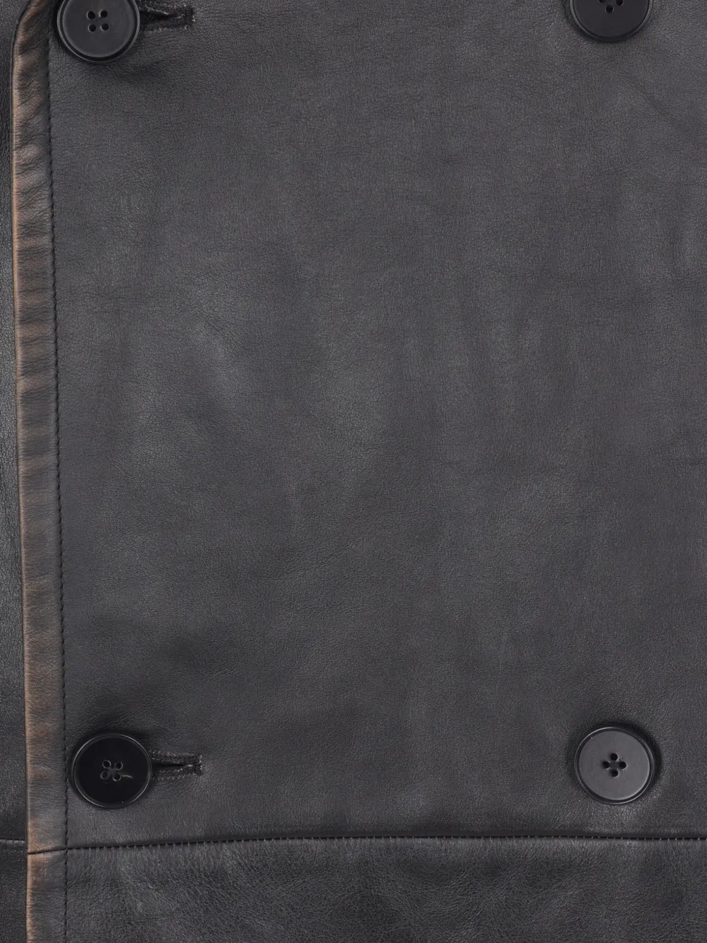 Jil Sander Leren jack Zwart