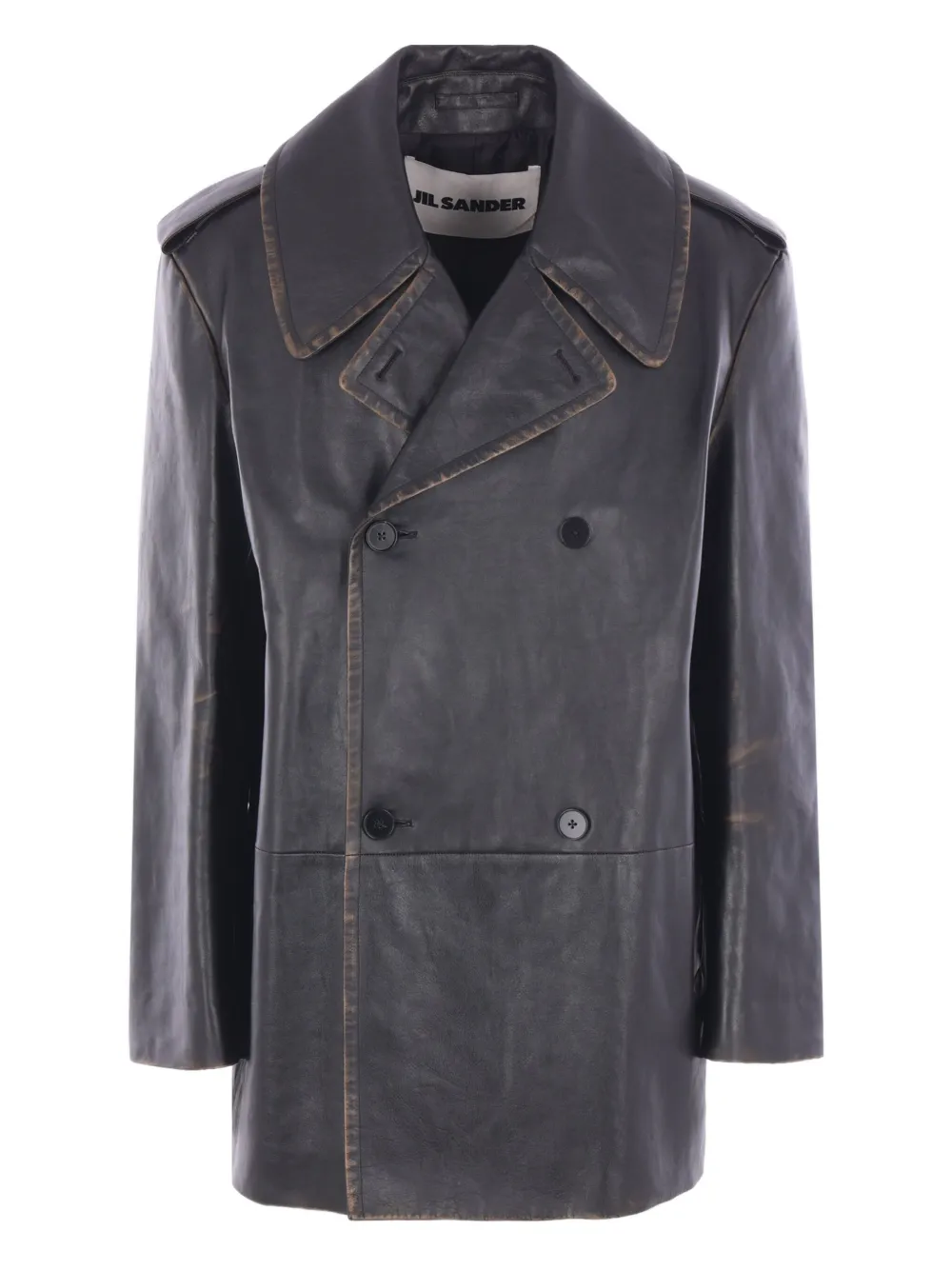 Jil Sander buttoned leather jacket | Black | Image 1