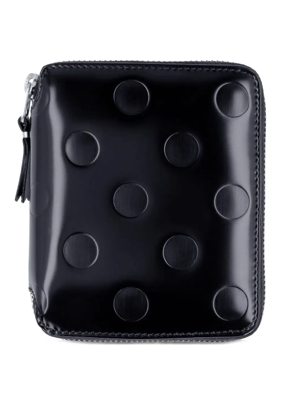 Comme Des Garçons Wallet embellished-polka dot zip wallet | Black | Image 1