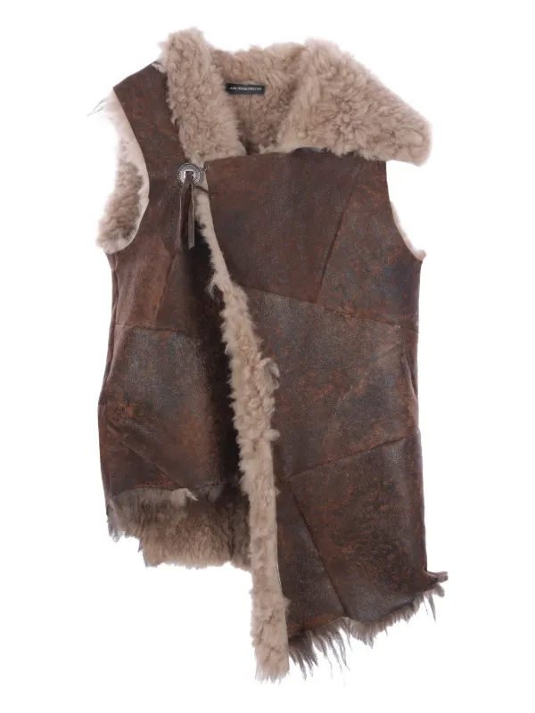Ann Demeulemeester shearling-panelled leather gilet