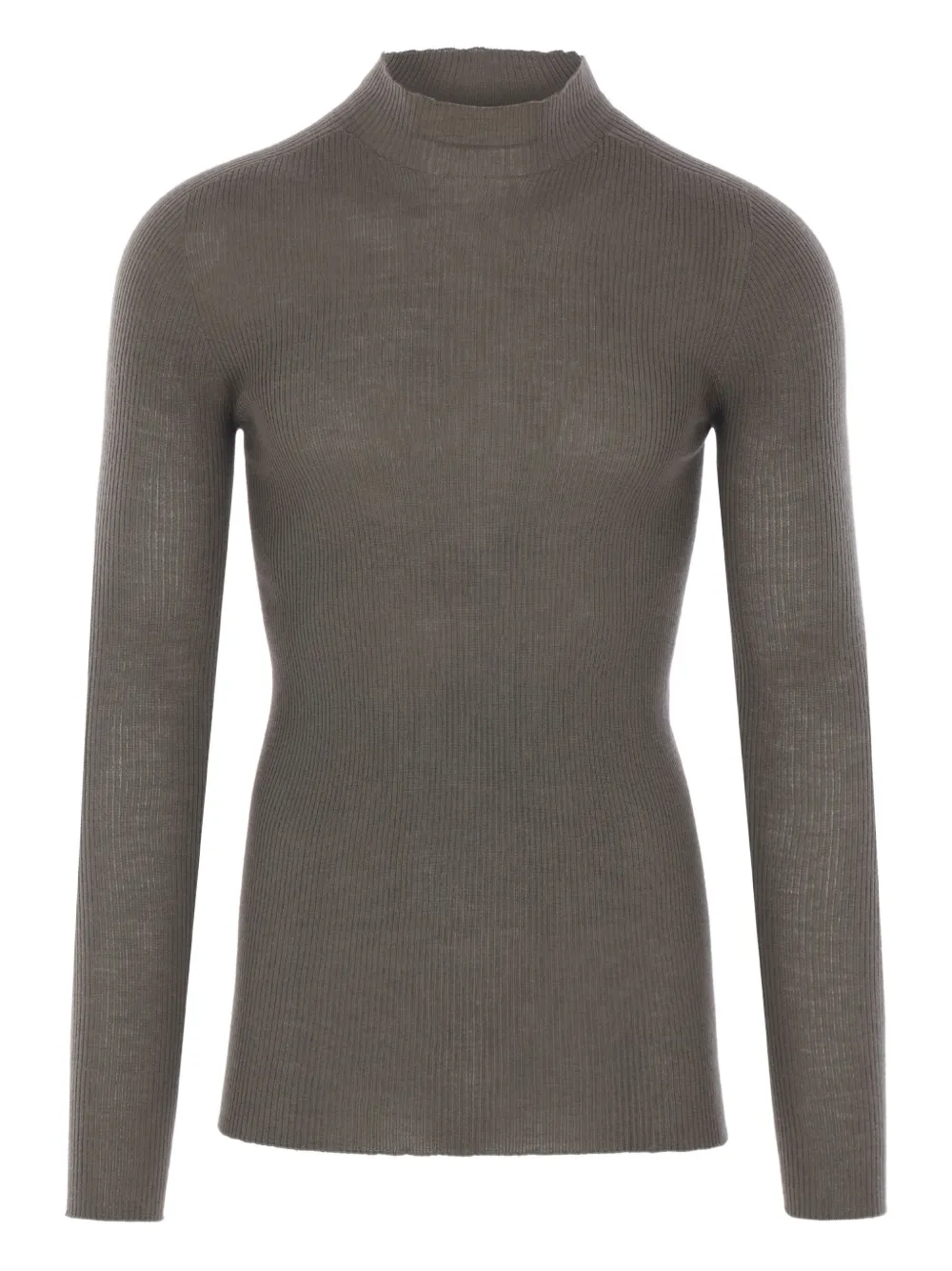 Rick Owens ribbed high-neck sweater | Brown | Image 1