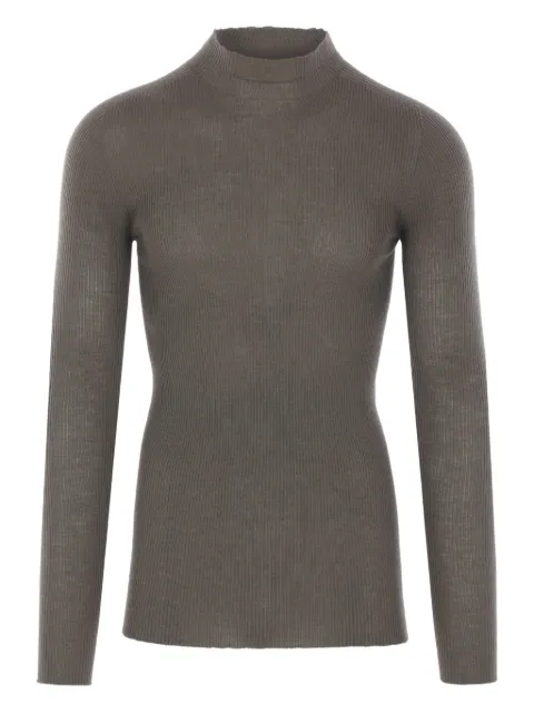 Rick Owens suéter tejido de canalé con cuello de tortuga
