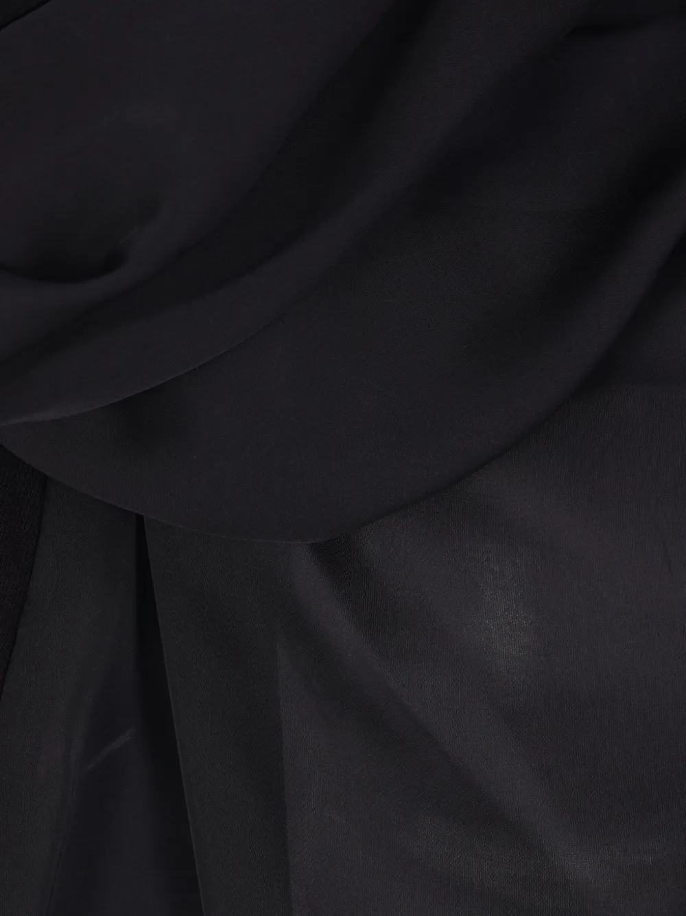 Sacai Draped Belted Blouse In Black