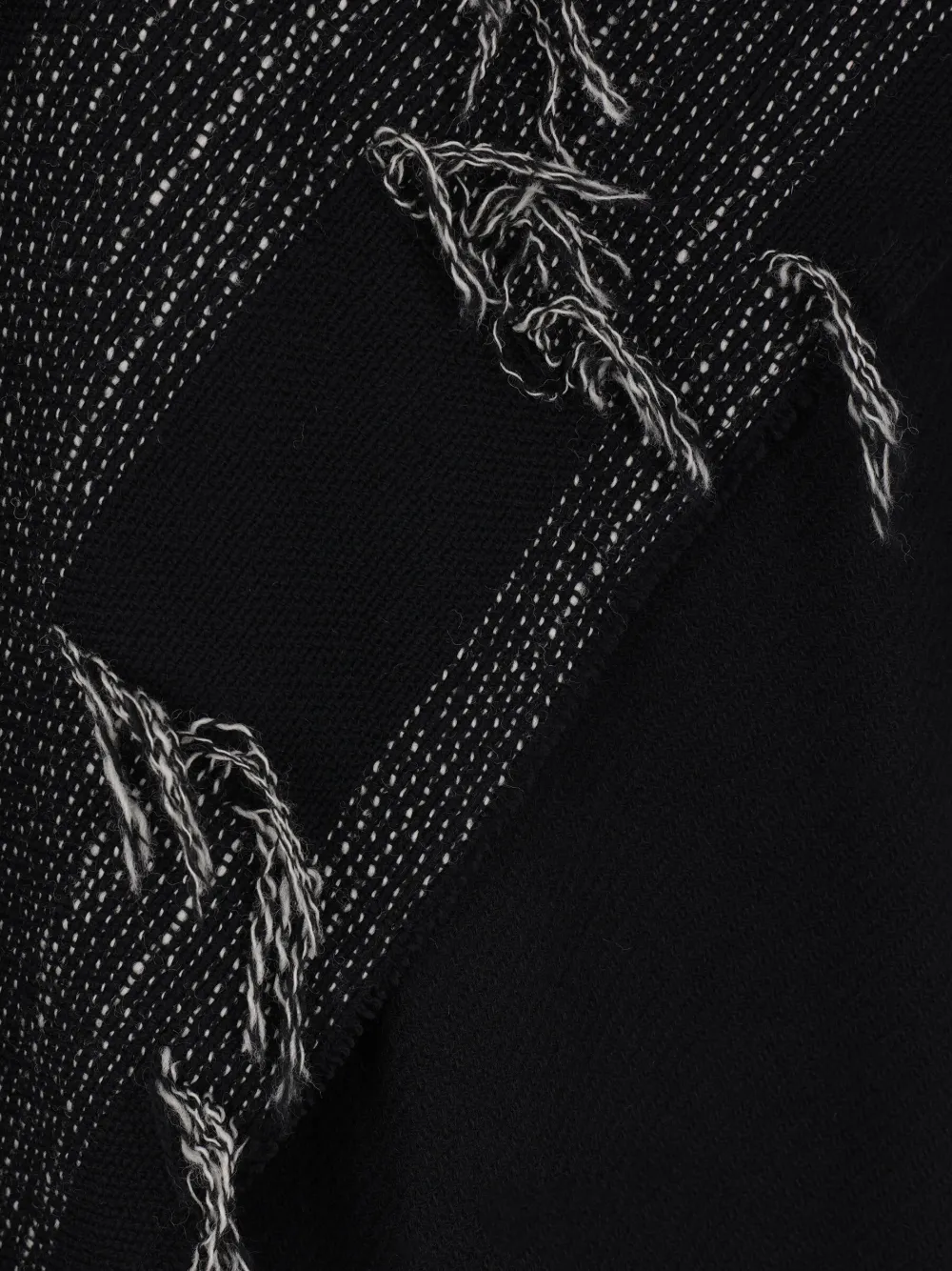 Yohji Yamamoto Jas met leren vlak Zwart