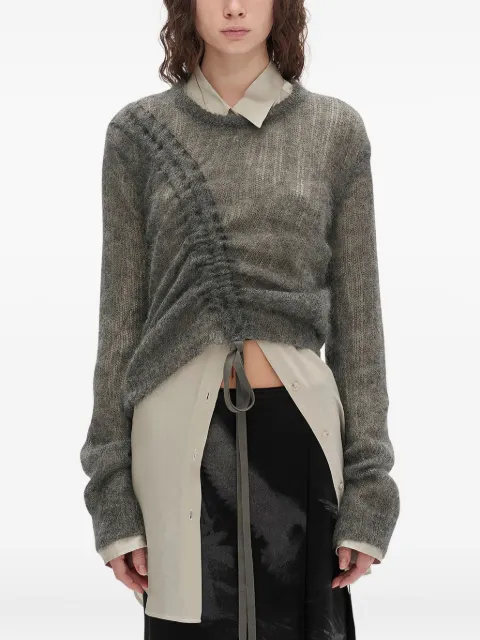 Ann Demeulemeester suéter asimétrico con cordones
