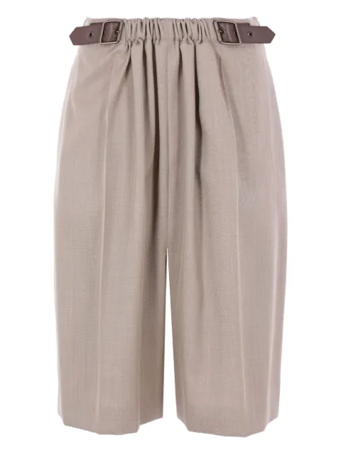 LOEWE buckle elasticated shorts