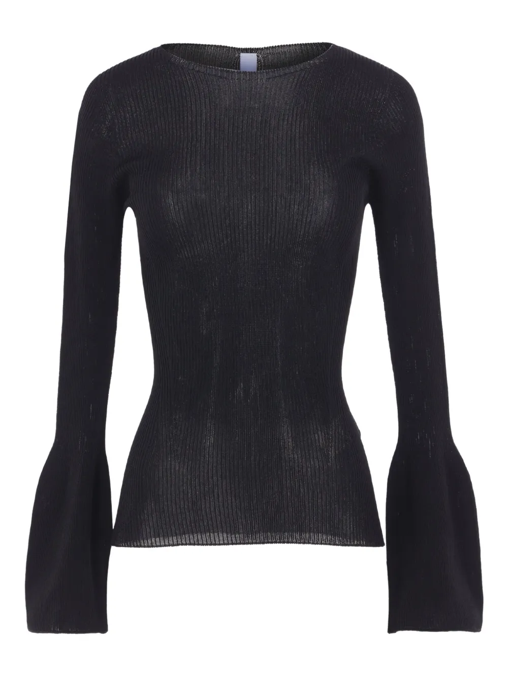 CFCL bell-sleeve ribbed top | Black | Image 1
