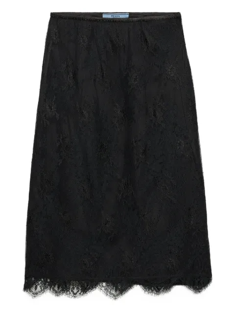Prada scalloped pleated mini skirt