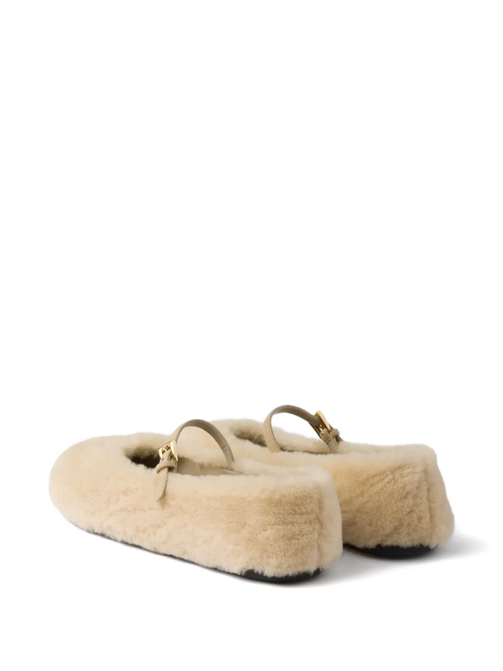 Prada Lammy ballerina's Beige