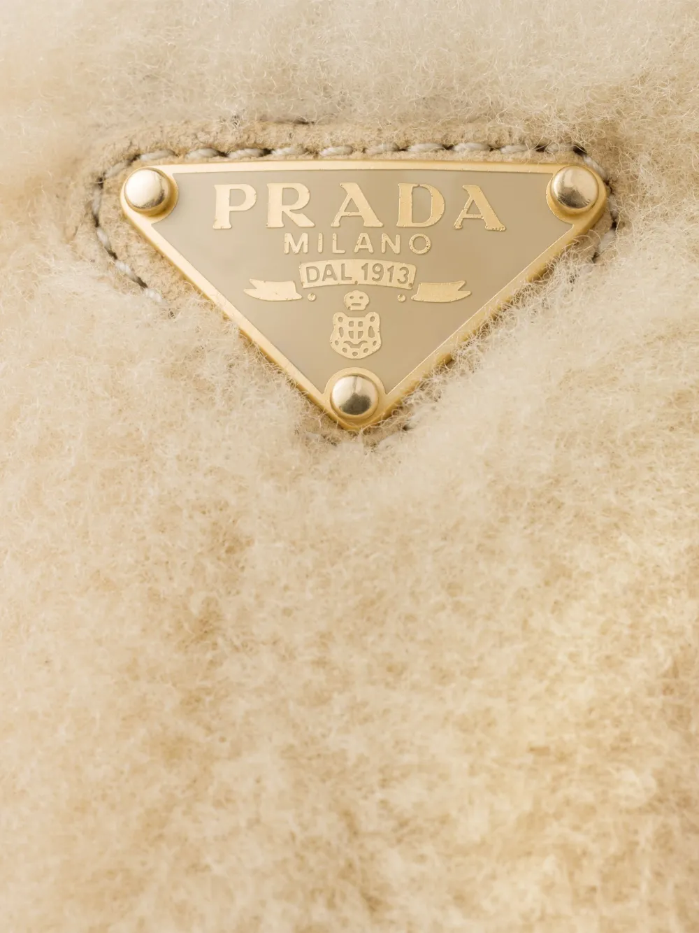 Prada Lammy ballerina's Beige