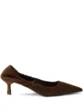 Prada pointed-toe suede pumps - Brown