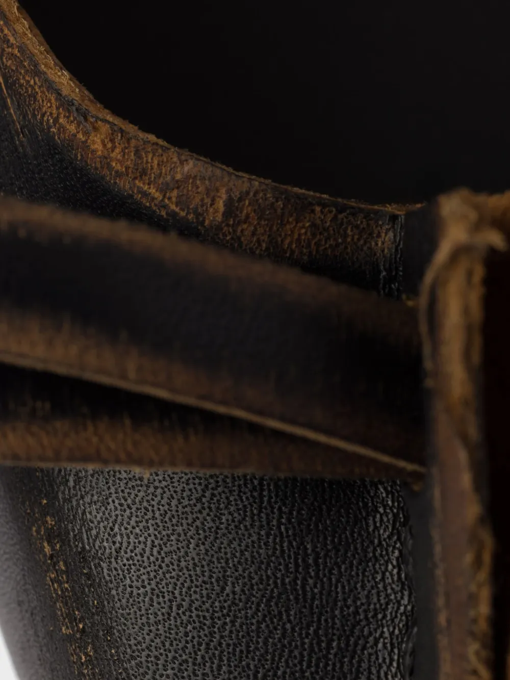 Prada 55mm Antiqued leather pumps Black