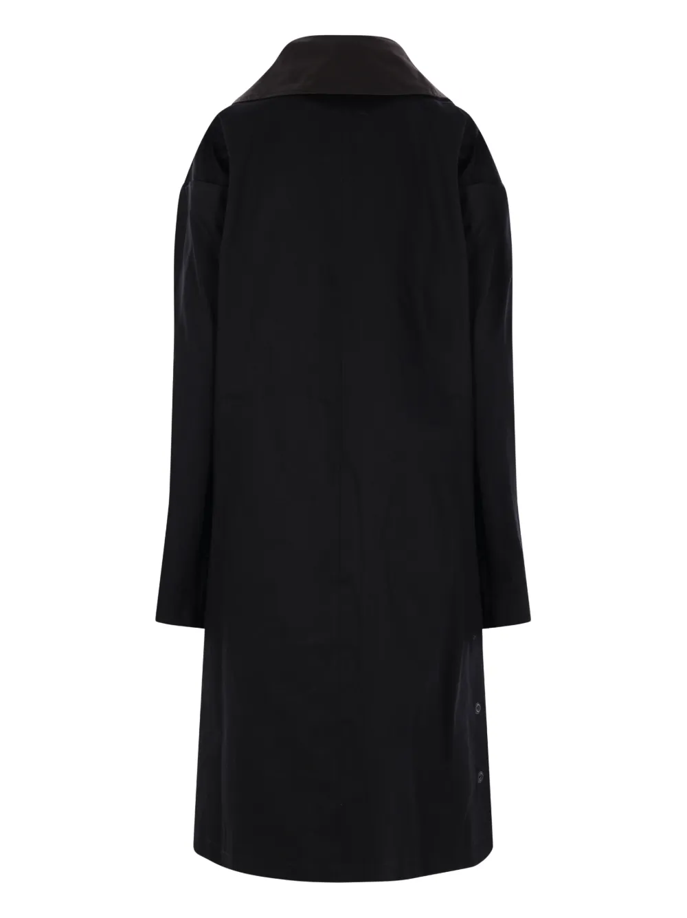 Yohji Yamamoto manteau à col en cuir | Manteaux à simple boutonnage | Image 2