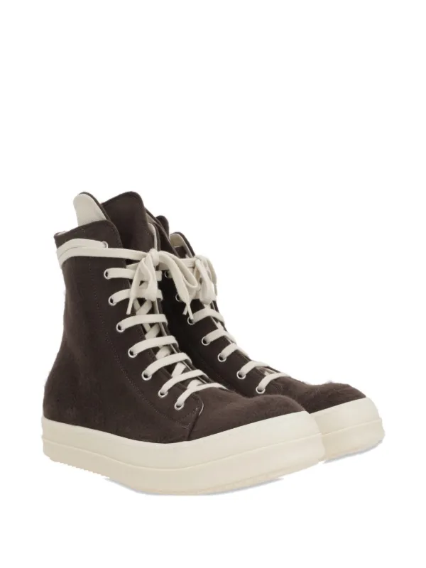 Rick Owens／drkshdw Rick Owens DRKSHDW zip-fastening high-top Sneakers | Brown | FARFETCH