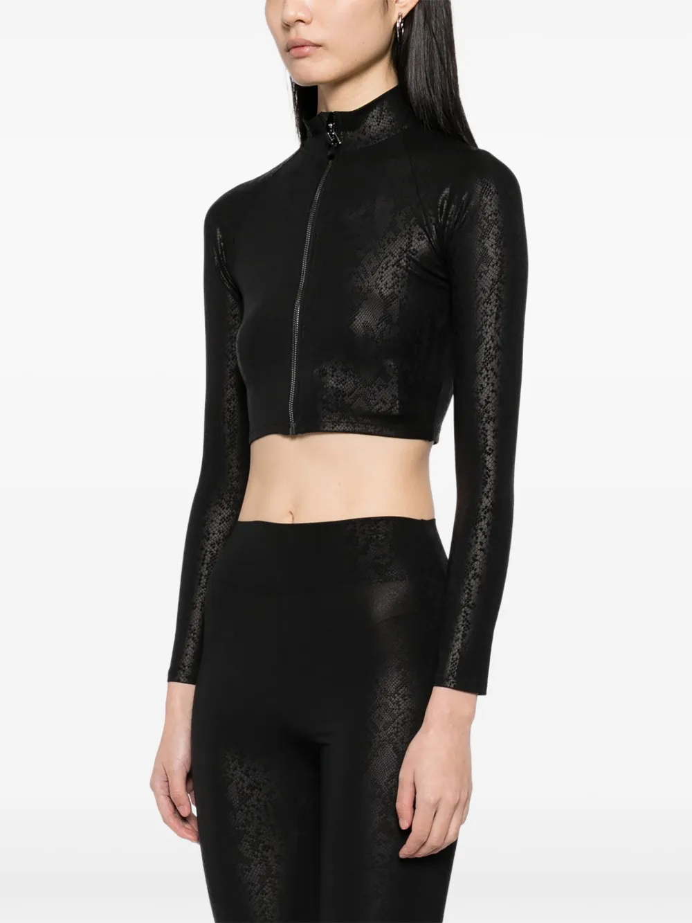 Tessitura Body Couture Snake Print Leggings In Black