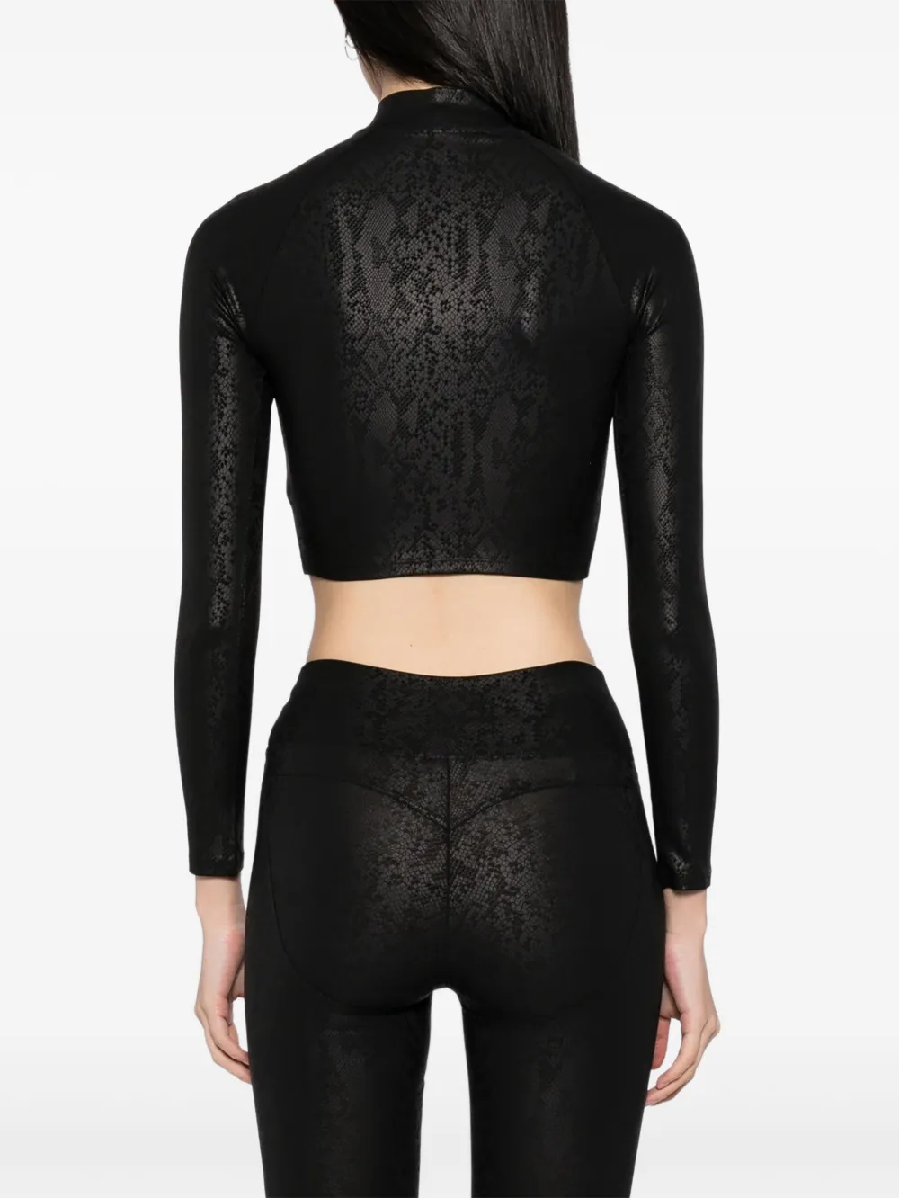 Tessitura Body Couture Snake Print Leggings In Black