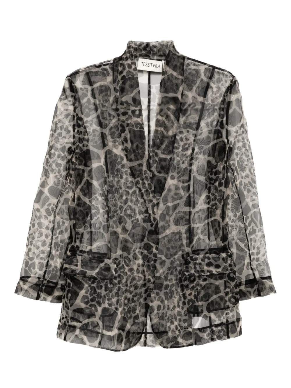 Tessitura Body Couture Monochrome Blazer In Black