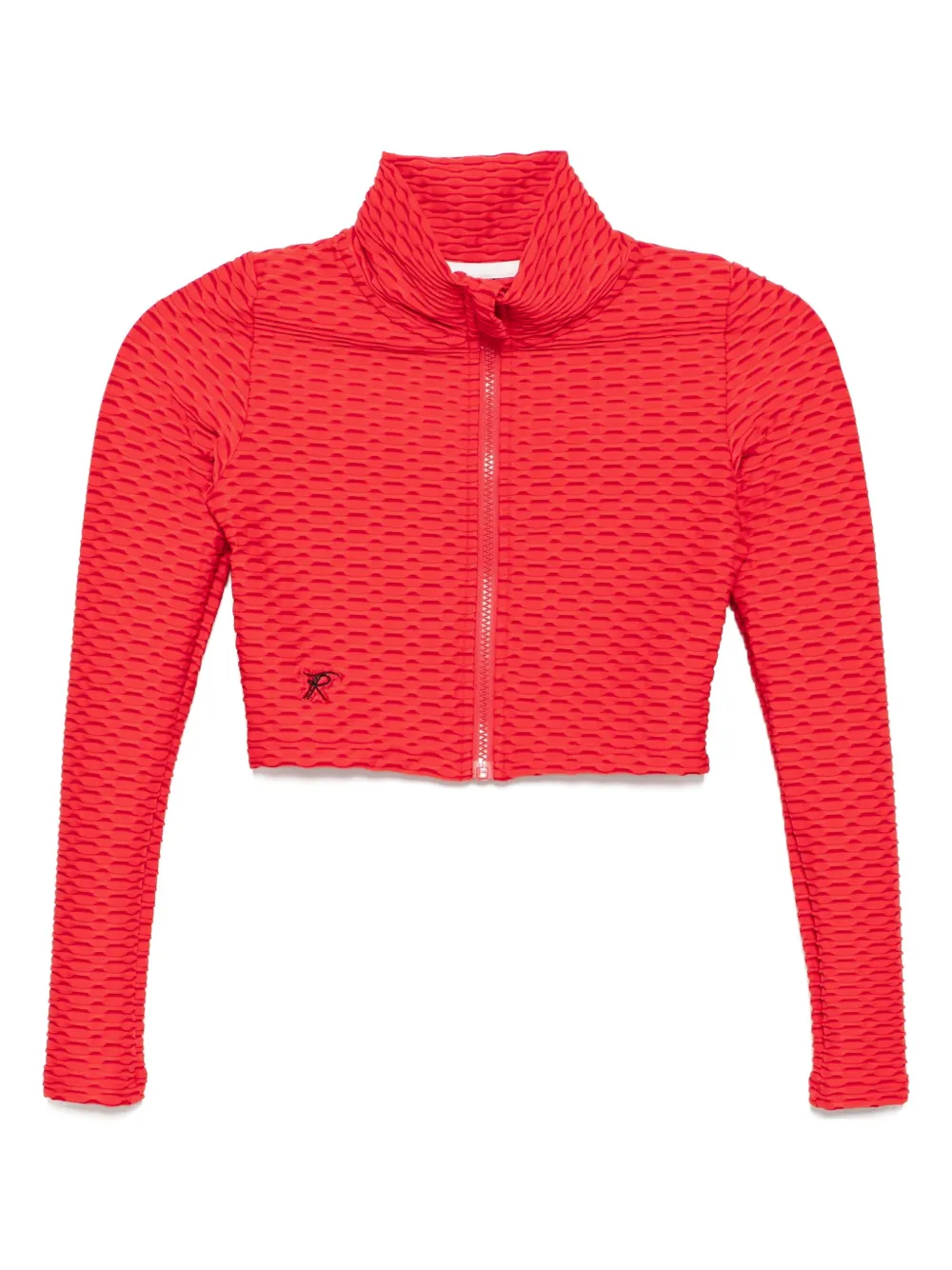 Tessitura Body Couture haut 3D à coupe crop | rouge | Image 1