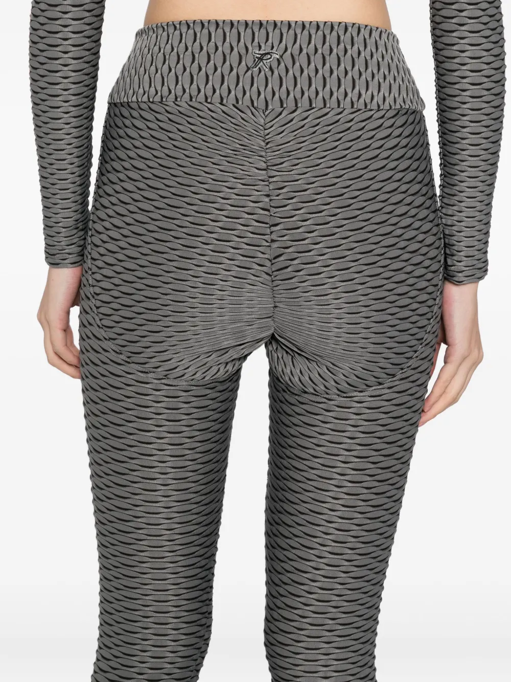 Tessitura Body Couture Fully Pleated Leggings In Gray