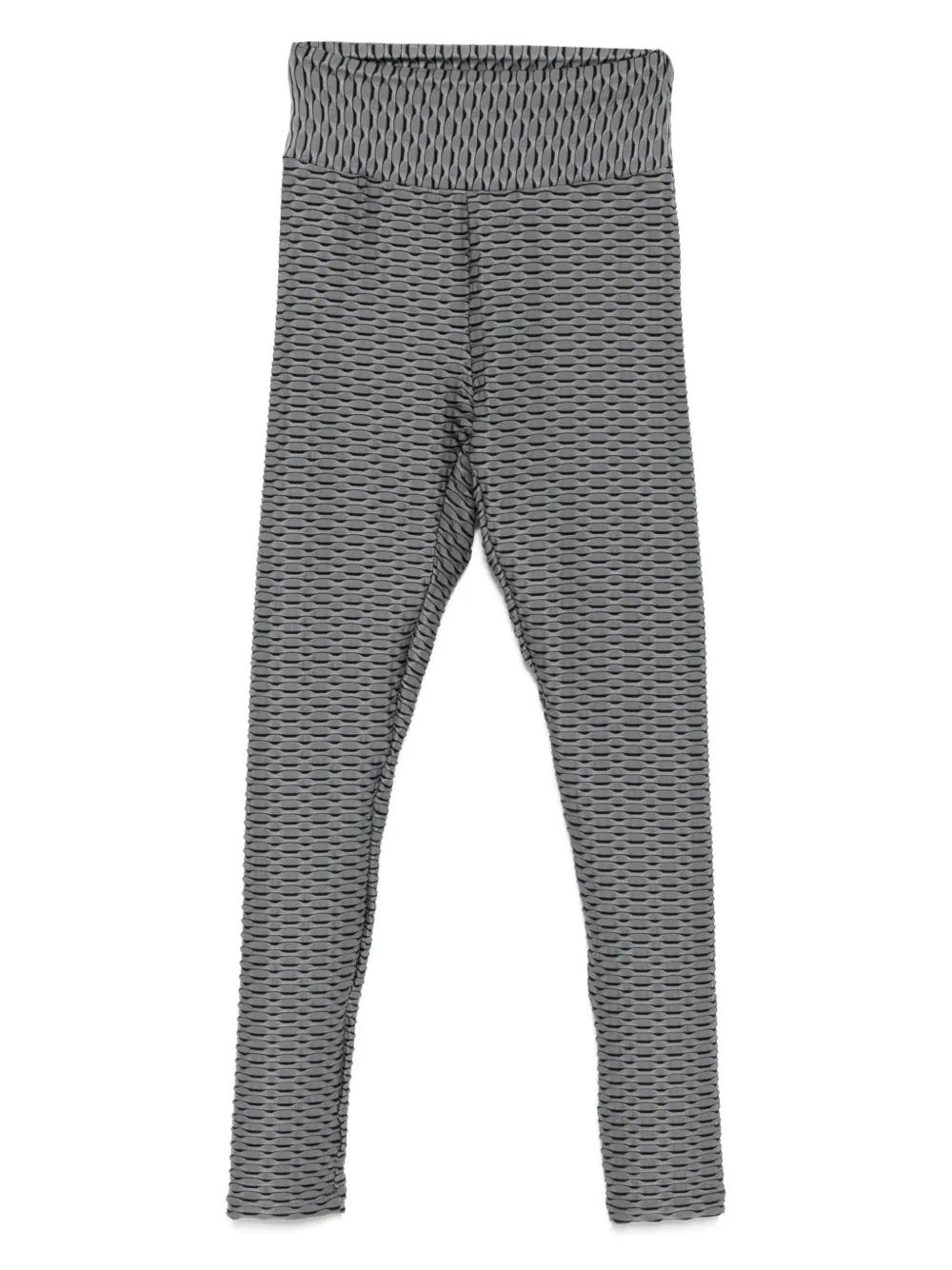 Tessitura Body Couture Fully Pleated Leggings In Gray