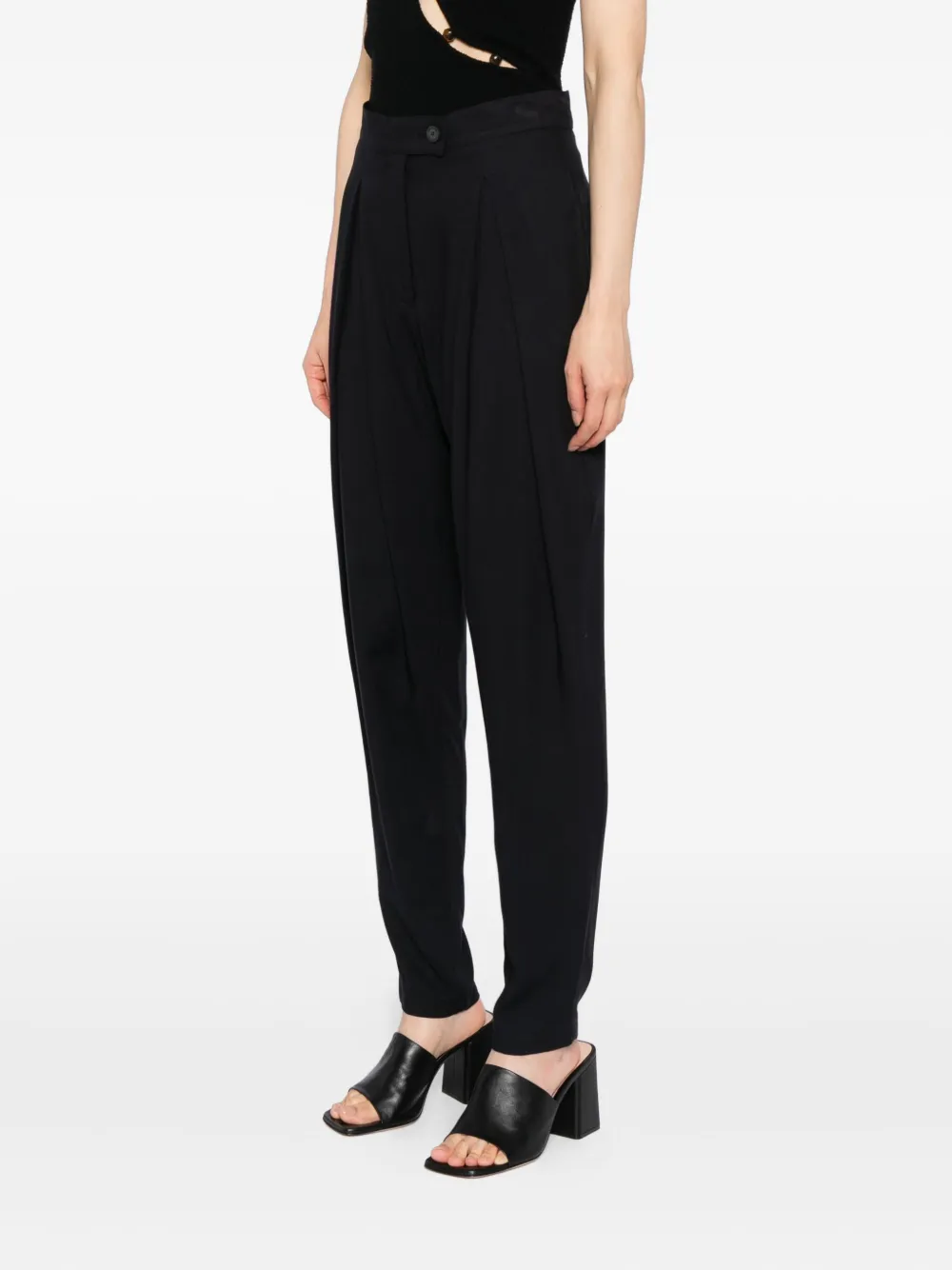 Tessitura Body Couture Folds Trousers In Black