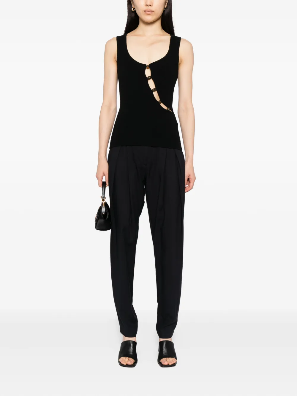 Tessitura Body Couture Broek met omgeslagen pijpen - Zwart
