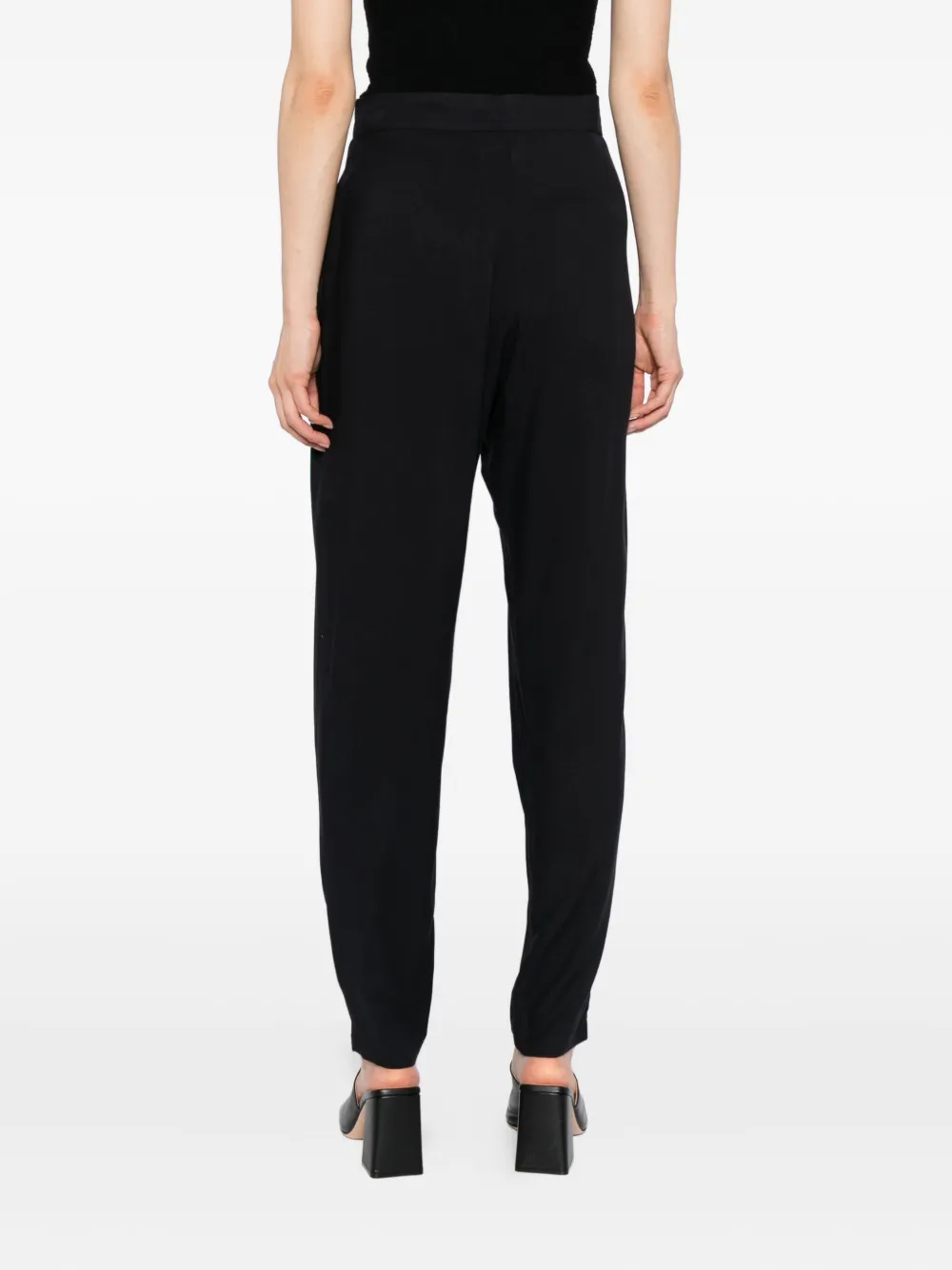 Tessitura Body Couture Folds Trousers In Black