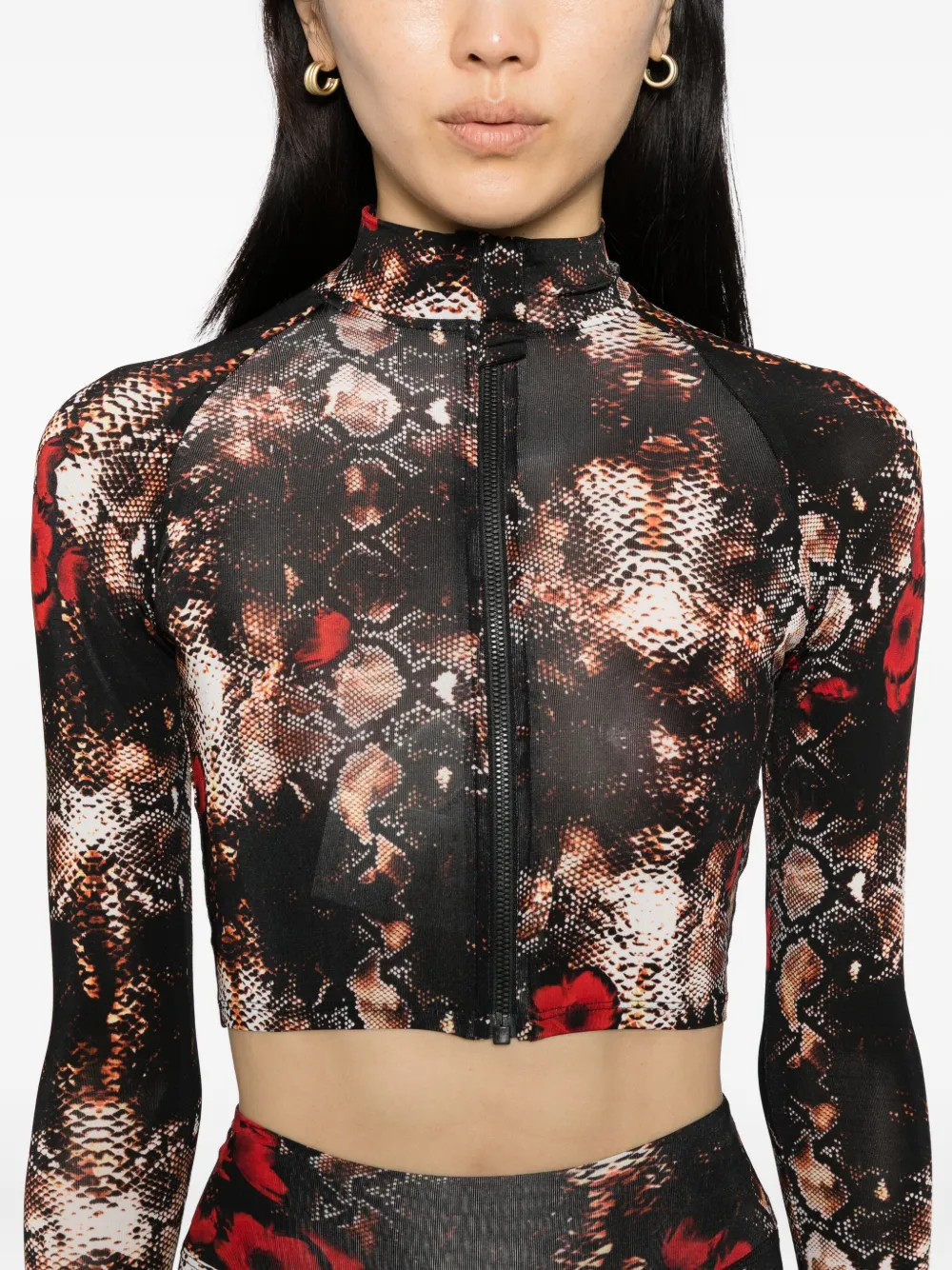 Tessitura Body Couture Snake-print Top In Animal Print