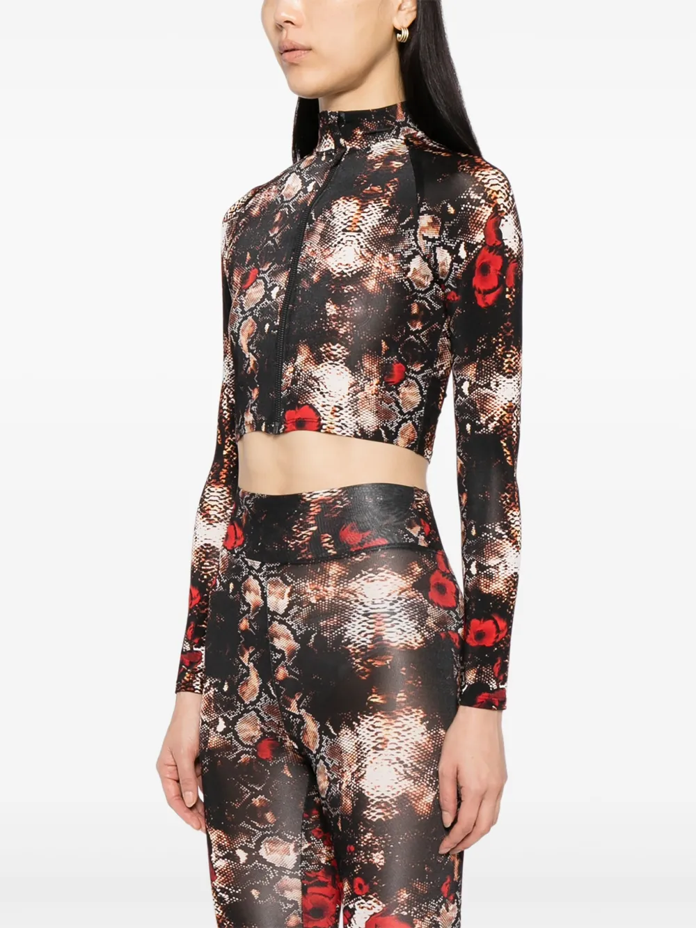 Tessitura Body Couture Snake-print Top In Animal Print