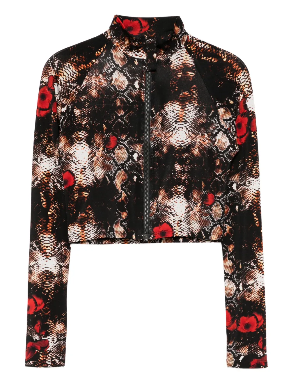 Tessitura Body Couture Snake-print Top In Animal Print