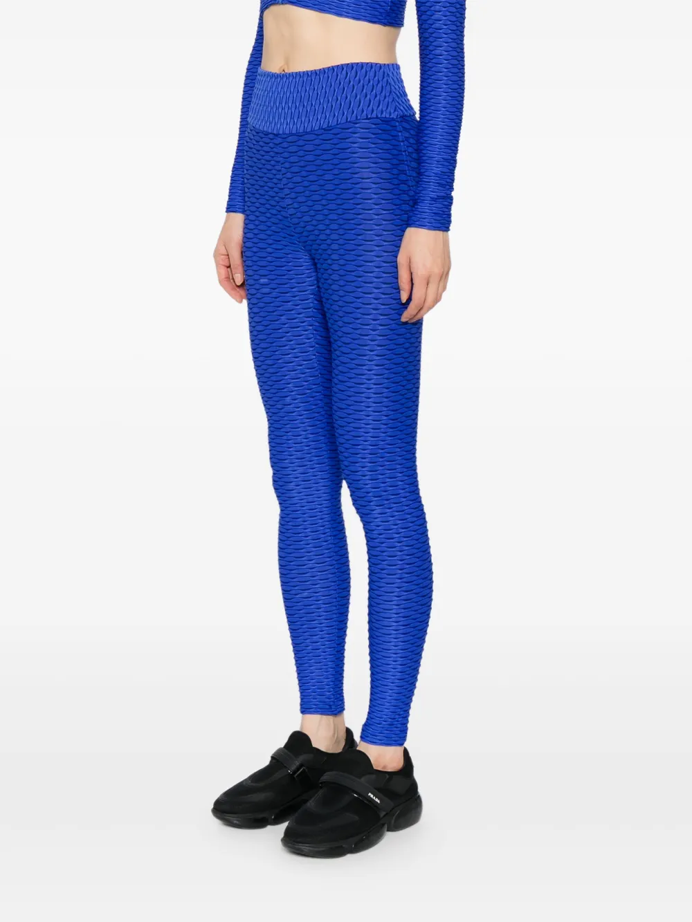 Tessitura Body Couture 3d Leggings In Blue