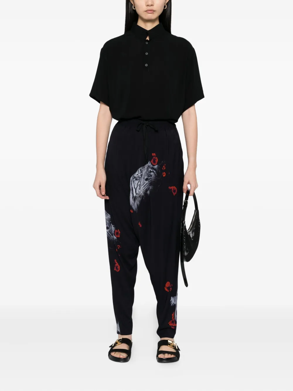 Tessitura Body Couture Poloshirt met korte mouwen - Zwart