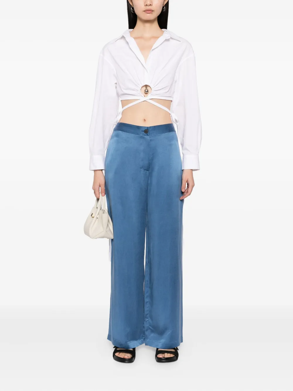 Tessitura Body Couture Cupro broek - Blauw