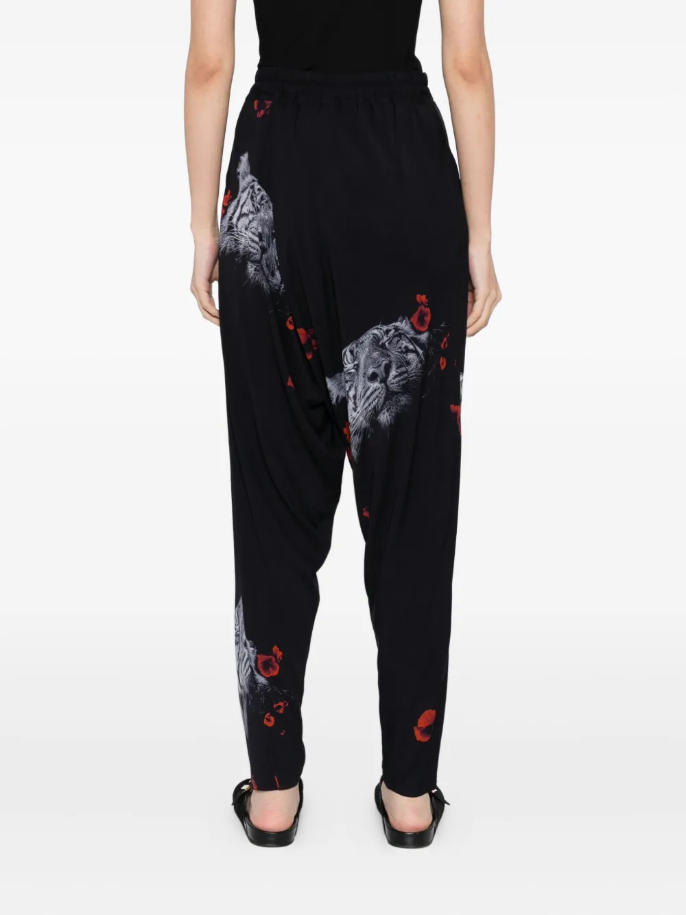 Tessitura Body Couture Tiger Folds Trousers In Black