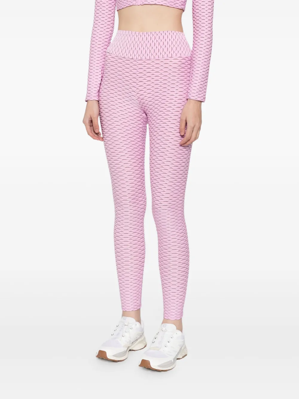 Tessitura Body Couture Fully Pleated Trousers In Pink