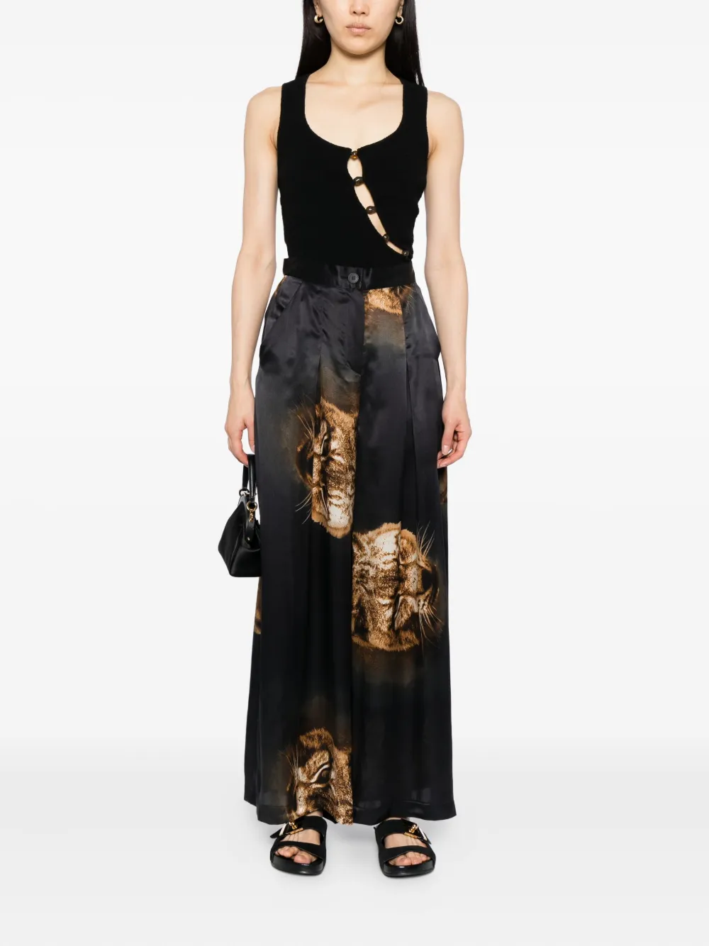 Tessitura Body Couture Zijden broek - Zwart