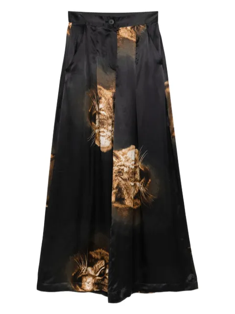 Tessitura Body Couture silk column trousers